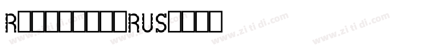Rhythmic RUS字体转换